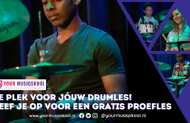 Drumles bij Your Musiqskool, dé plek voor jouw drumles in Almere Buiten