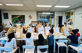 Teken- en schilderles voor kinderen bij Luna Nguyen Atelier 