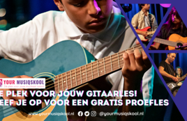 Gitaarles bij Your Musiqskool, dé plek voor jouw muziekles in Almere Haven/Stad/Poort