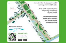 QR-Fit route Almere Buiten Meridiaanpark